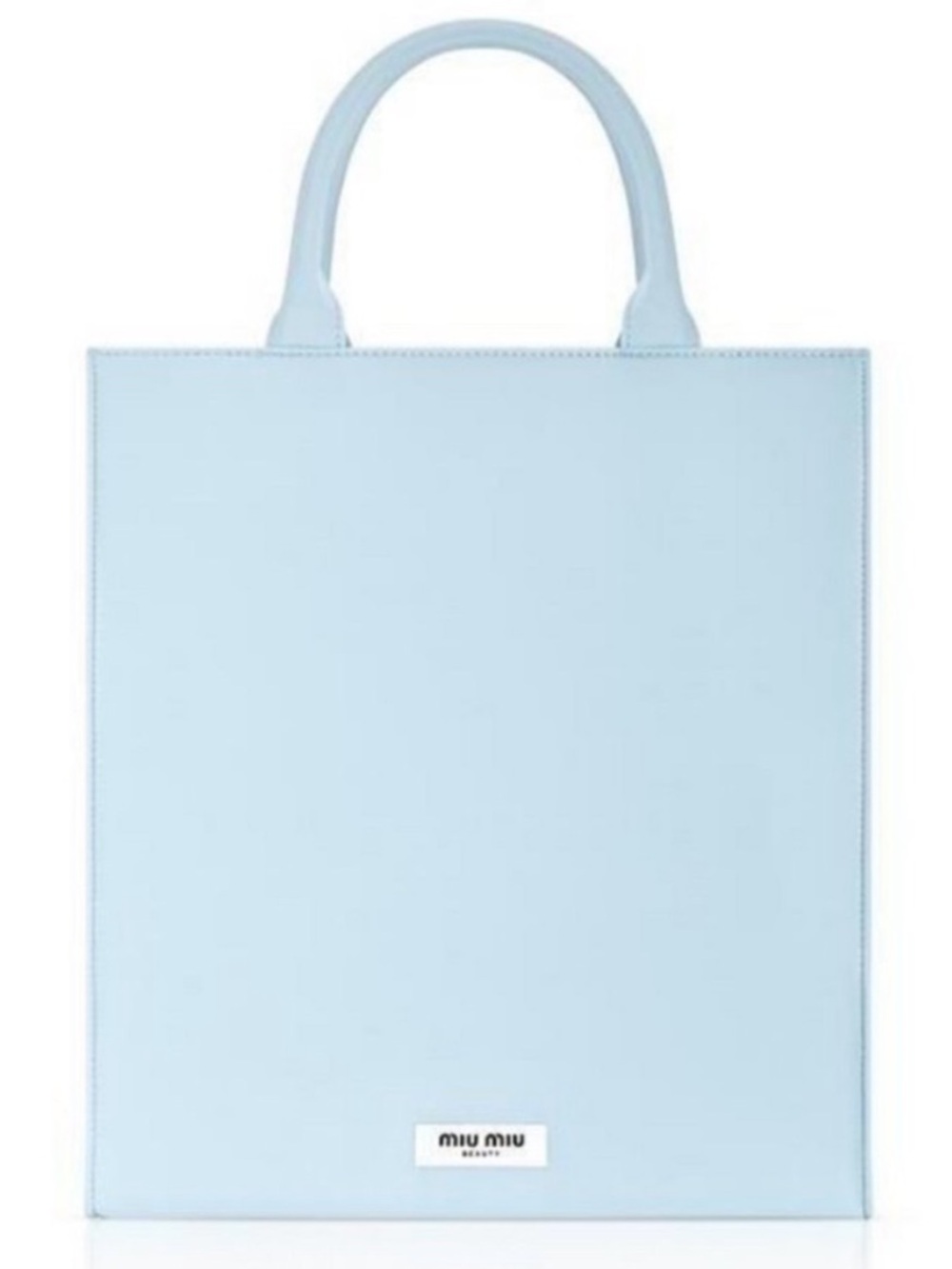 Miu Miu Beauty Light Sky Blue Square Tote Bag